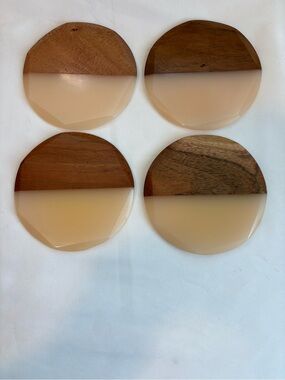 (4) Wood coasters